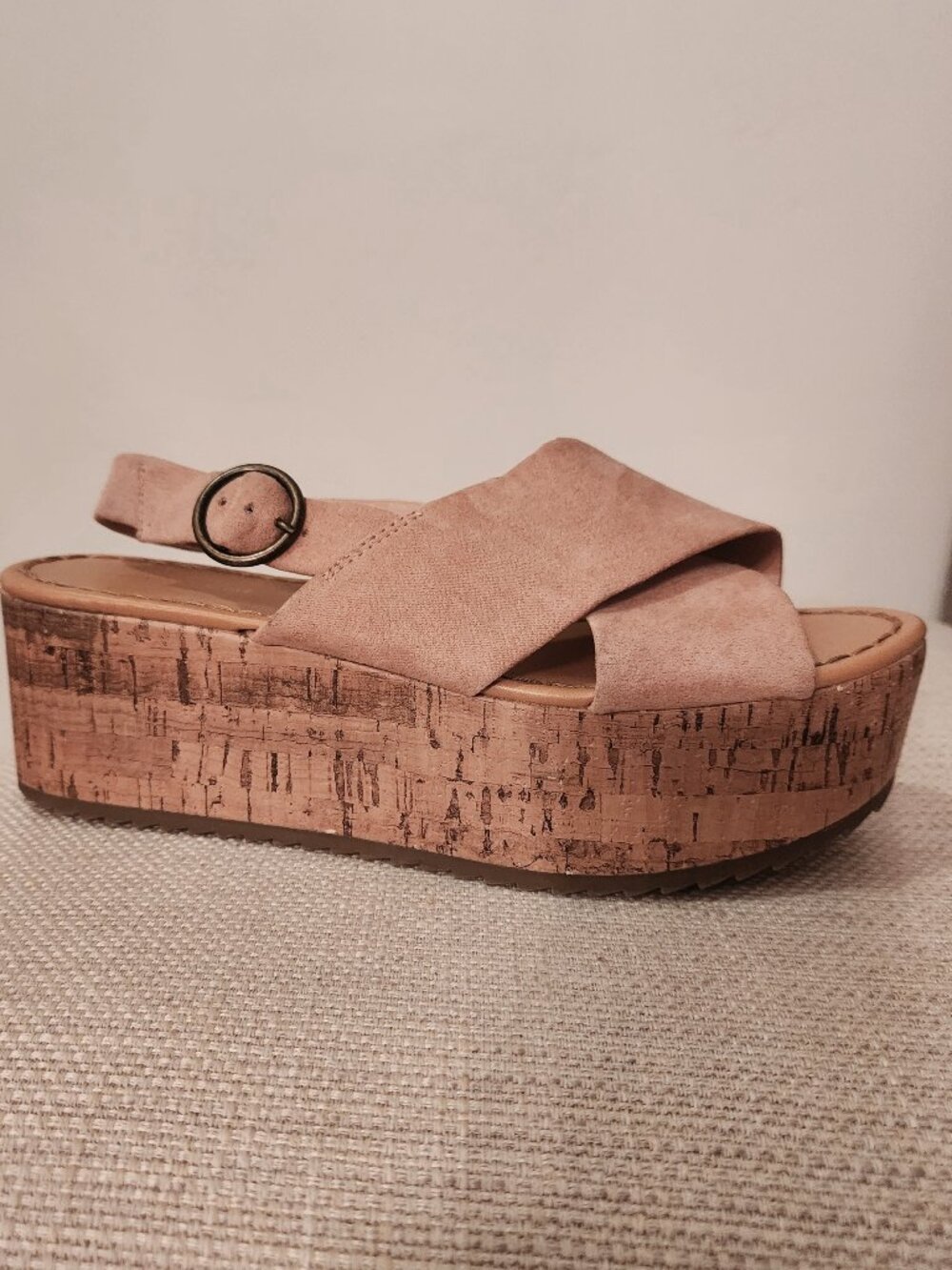American Eagle Platform Sandals, Blush Pink - Women's size 8